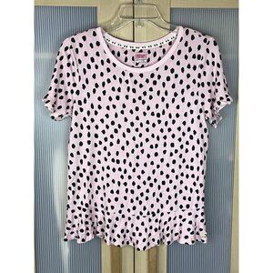Kate Spade‎ Top T-shirt Women's Small Pink Animal Print Casual Soft Designer Tee